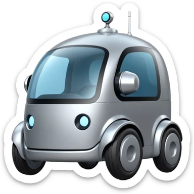 future delivery car robot sticker