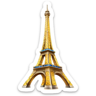 Eiffel Tower at Night bright sticker