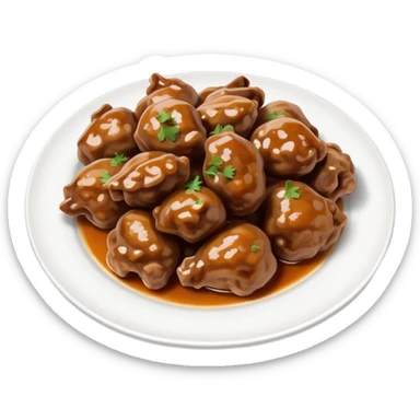 Plate of chicken gizzard  sticker