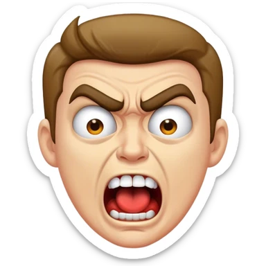 angry country music guy screaming  sticker