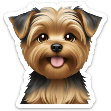 Yorkie puppy sticker