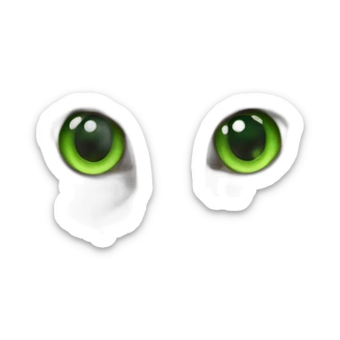 gato OJOS VERDES sticker