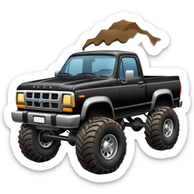 black truck lifted  sticker