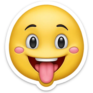 Generate an emoji that is sticking it's tounge out play fully  sticker