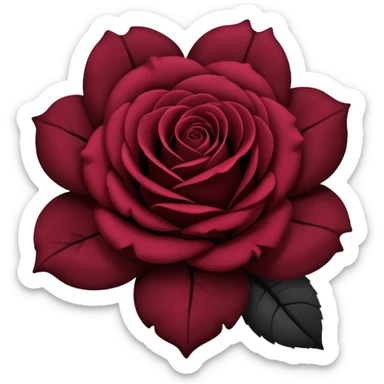 black rose, without green leaves, just flower sticker