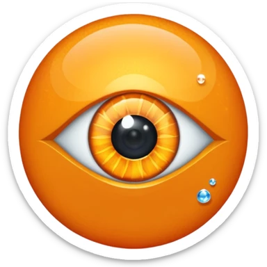 Ojo turco color naranja sticker