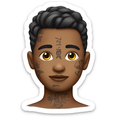 boy with neck tattoos  sticker