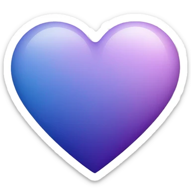 Lilac-violet-indigo-blue-gradient heart sticker