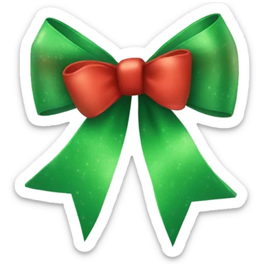 Christmas bow sticker