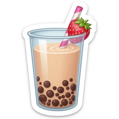 Boba tea cute 2D drawing sticker