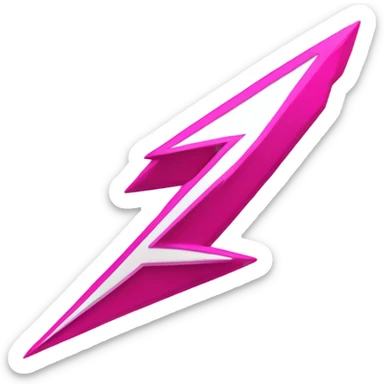 Pink lightning bolt sticker