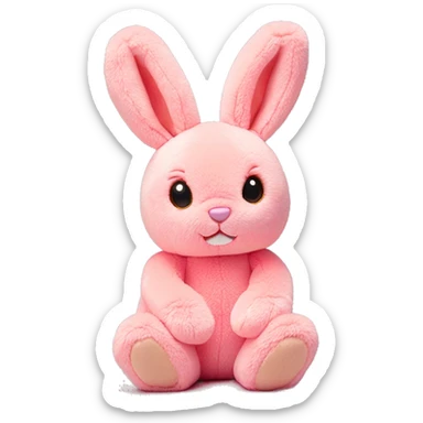 Pink bunny jellycat stuffed animal sticker