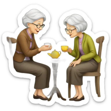 old-lady-drinking-tea-full-body-with-young-friendly-person sticker