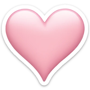 light pink heart sticker