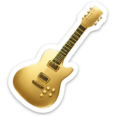 solid gold guitar sticker