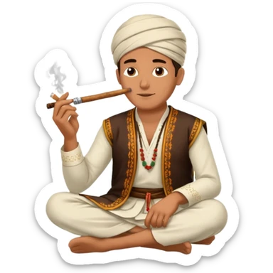 Hukka with khaat sticker