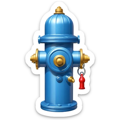 blue fire hydrant sticker