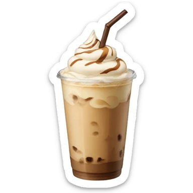 Iced latte cream sticker