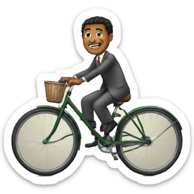 Président malagasy sur un vélo sticker