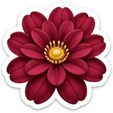 maroon flower sticker