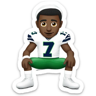 Geno smith in Seahawks unifiem as elf on the shelf  sticker