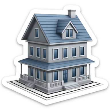 architect blueprints of a house  sticker