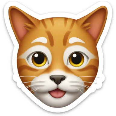 Ginger cat with a goatee sticker