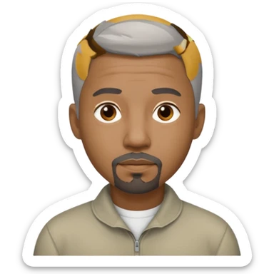 Black man with a short gray haired trimmed goatee  sticker