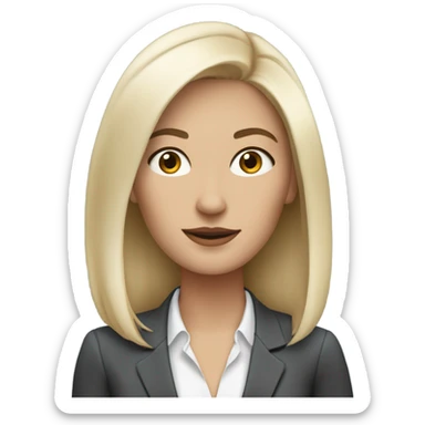 a whitewoman typically has a clean, professional style with simple, natural hair and minimal makeup. She wears smart-casual outfits, often pairing comfort with elegance, and accessorizes with a watch , reflecting modern practicality. sticker