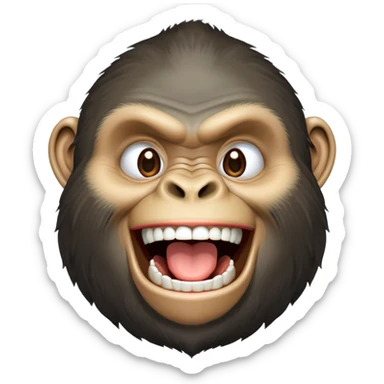 Gorille qui rigole  sticker