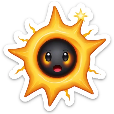 black hole eating a star sticker
