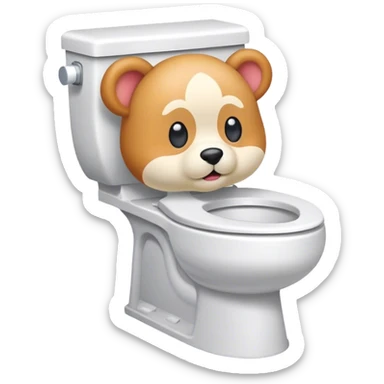 Skibidi toilet with a Duffy head sticker