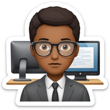 persona trabajando en una oficina sticker