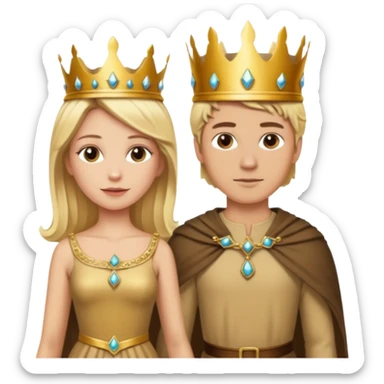 Blonde Queen and Male servant sticker