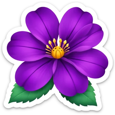 violet flower sticker