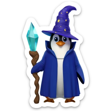 Penguin Wizard sticker