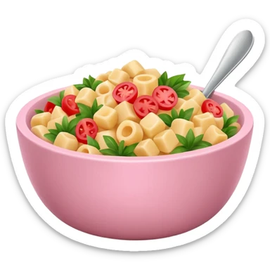 Hawaiian Mac salad light pink bowl sticker