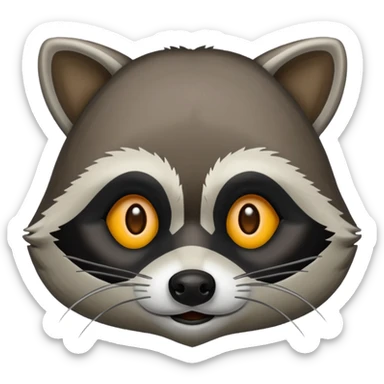 Raccoon bandit sticker