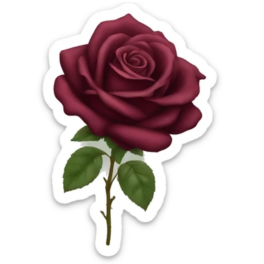 Burgundy rose sticker