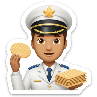 A mam delivering wafers fast sticker