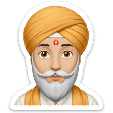 Sikh man with circular turban sticker