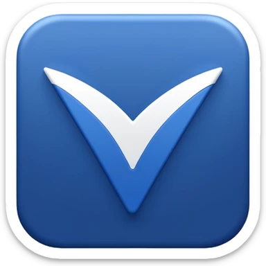 Dark blue checkmark for social media. sticker