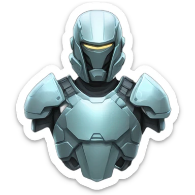 futuristic Phantom Infiltration armored breastplate colored with ghost effect sticker