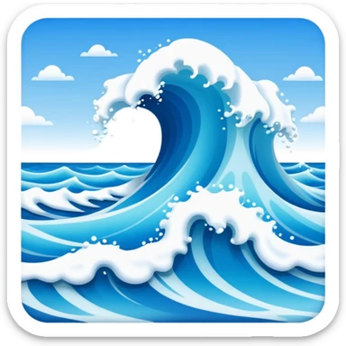 calm Ocean Waves on shore  sticker