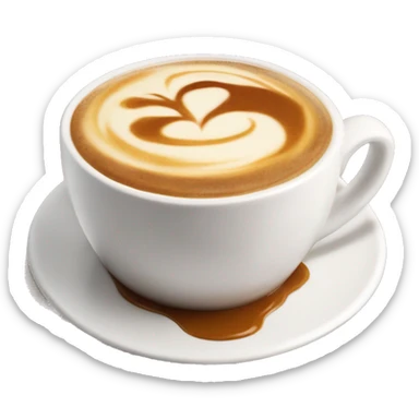 Cappuccino with caramel drizzle and caramel creamer iced ￼ sticker