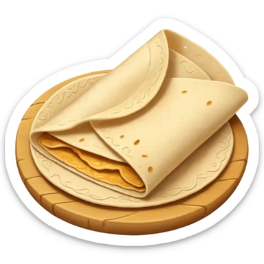 a fresh flour tortilla  sticker