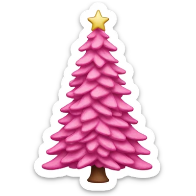 Pink Christmas tree sticker