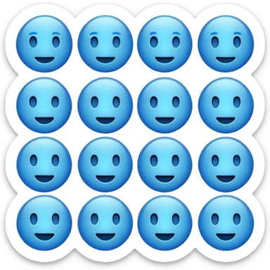 Blue emoji sigma sticker