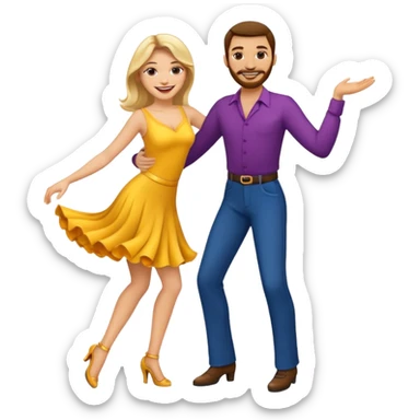 Cats couple salsa dancing  sticker