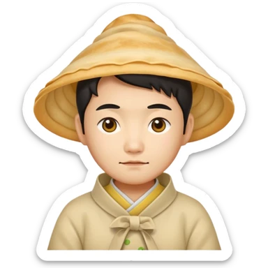 Asian wearing a wonton sticker